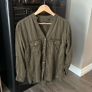 Army green blouse